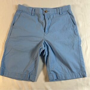 Vineyard Vines Boys Light Blue Flat Front Shorts, Size 14